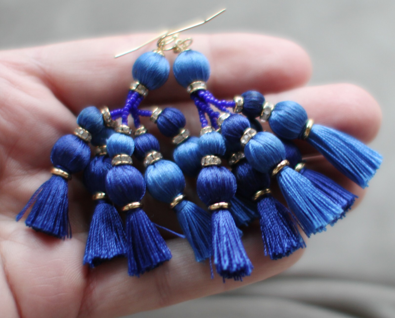 Kate Spade New York Pretty Poms Tassel Earrings Cobalt Royal