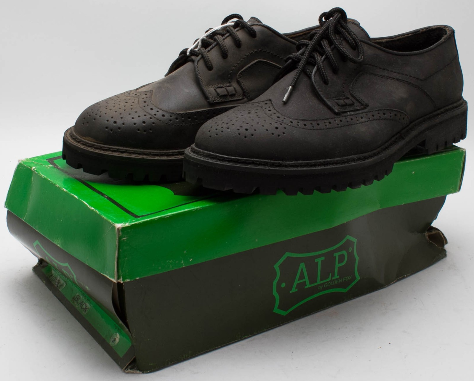 ALP by Golden Fox Vintage 1990s dress shoes 410NBLK Black sz