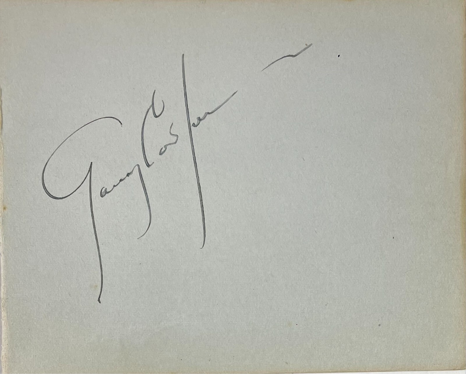 アート・デザイン・音楽 GARY COOPER GARY COOPER Signed Autographed 4
