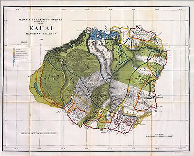 1927 Antique Map POSTER Honolulu Sandwich Islands Now Called Hawaiian 7983000