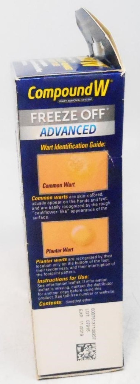 Compound W Wart Removal System Advanced Freeze Off 15 Treatments Ex: 11/2019