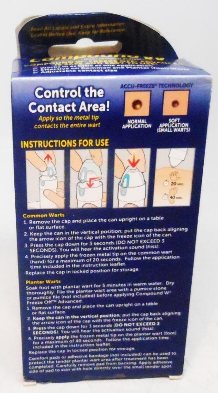 Compound W Wart Removal System Advanced Freeze Off 15 Treatments Ex: 11/2019