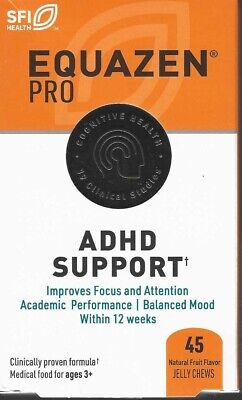 Equazen Pro ADHD Support Balanced Focus Attention Supplement 45 Chews - Exp 3/24