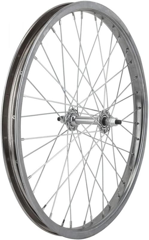 20" X 1.75 Front Bicycle Wheel, 36H, Steel, Bolt On, Silver