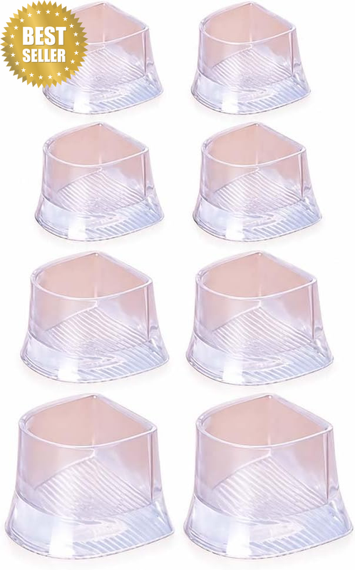 4 Pairs Clear Heel Protectors, 4 Sizes Anti-Slip Heel Caps