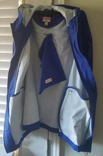 HUNTER  Youth Girls/Boys Rain Windproof Jacket Blue  Size XL