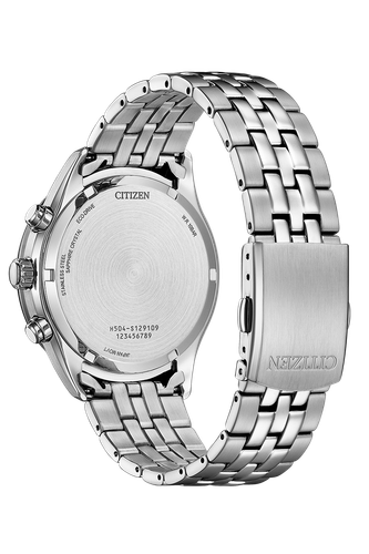 Pre-owned Citizen At2570-56l Stainless Steel Eco-drive Men Watch Usus