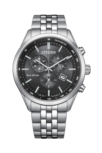 Pre-owned Citizen At2570-56e Stainless Steel Eco-drive Men Watch Usus