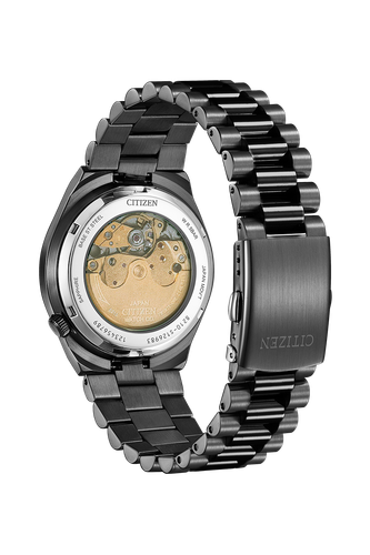 Pre-owned Citizen Automatic Black Camouflage Dial Sapphire Glass Nj0155-87e