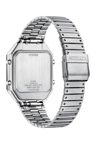 Pre-owned Citizen Collection Jg2126-69e Record Label Thermo Sensor Watch Ana-digi Temp