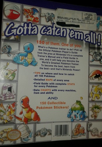 Pokemon Official Nintendo Player's Guide COMPLETE WITH ALL 150 STICKERS INTACT