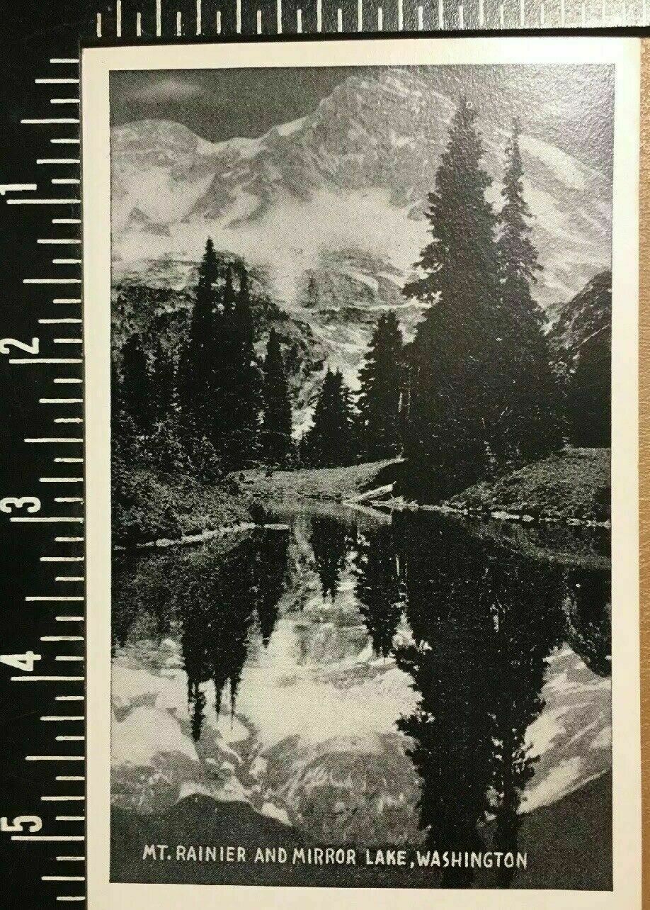 Mt Rainier Mirror Lake Washington WA RPPC Photo Postcard P1 Blank