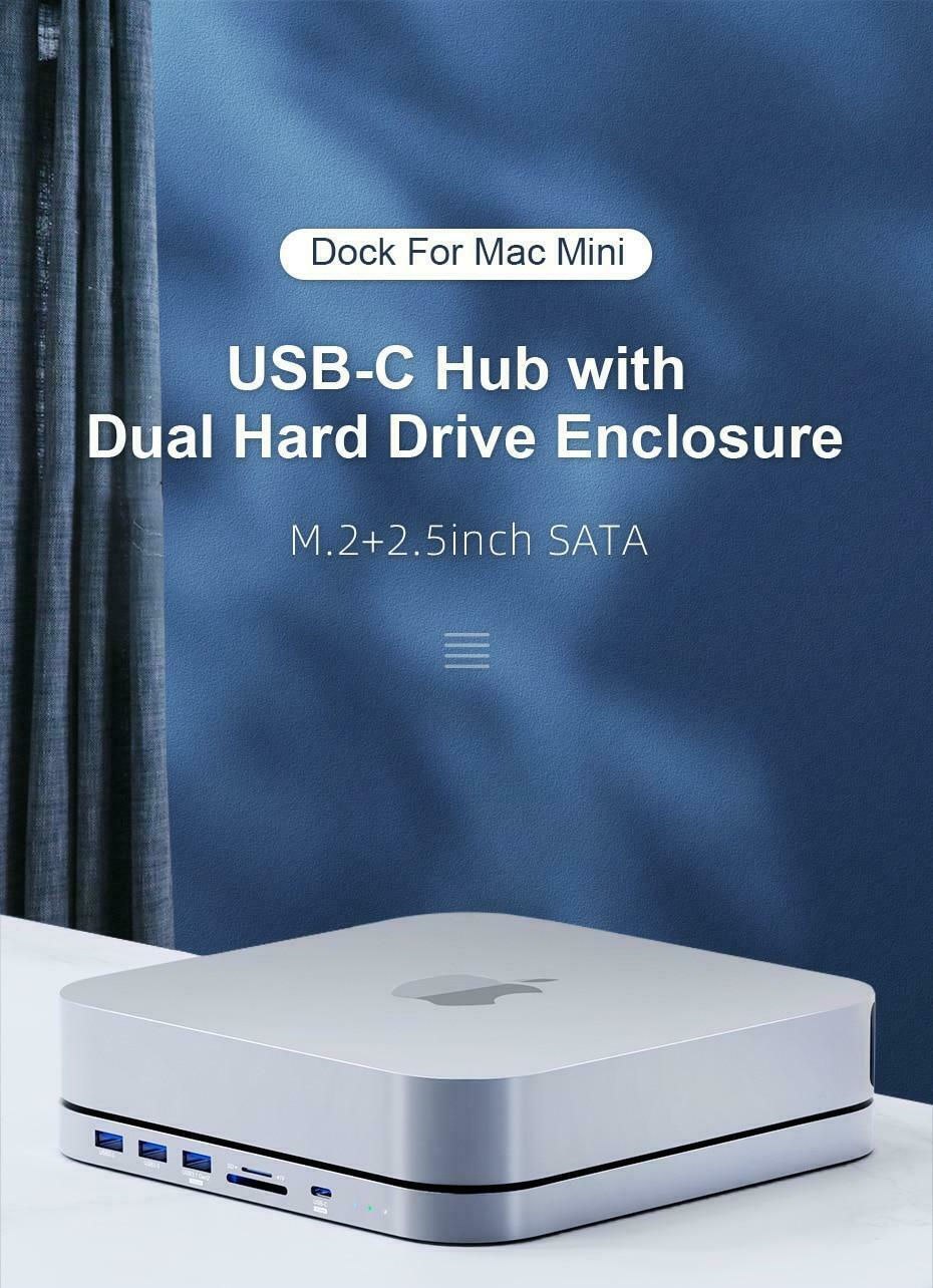 Mac mini Hagibis USB-C ハブ MC25 Pro Hagibis USB-C Hub with Dual Hard Drive Enclosure, Type-C