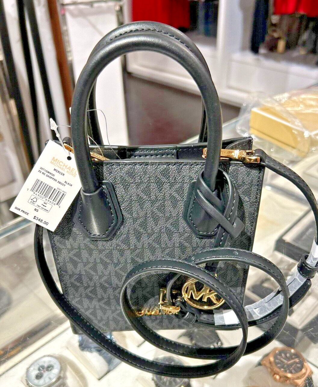 【MICHAEL KORS】Mercer Extra-Small Crossbody Bag Michael Kors Womens Mercer Extra-Small Pebbled Leather
