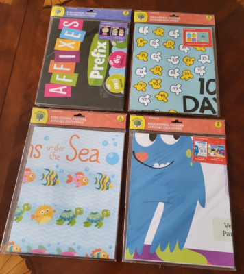 Teaching Tree Educational Homeschool Grades 3@1-3 and 1@4-6 Posters Lot of 4