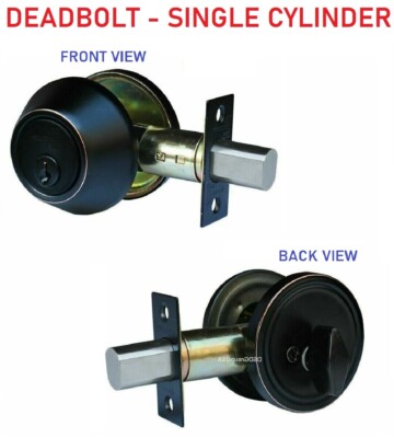 Constructor Handleset Lever Knob Dummy Deadbolt Door Lockset Oil Rubbed Bronze