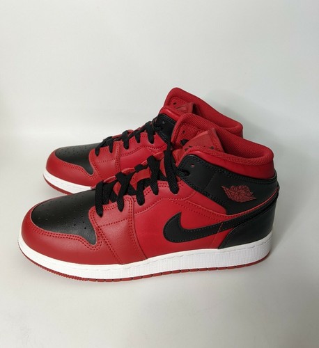 Nike Air Jordan 1 Mid Reverse Bred 554725-660 Grade School