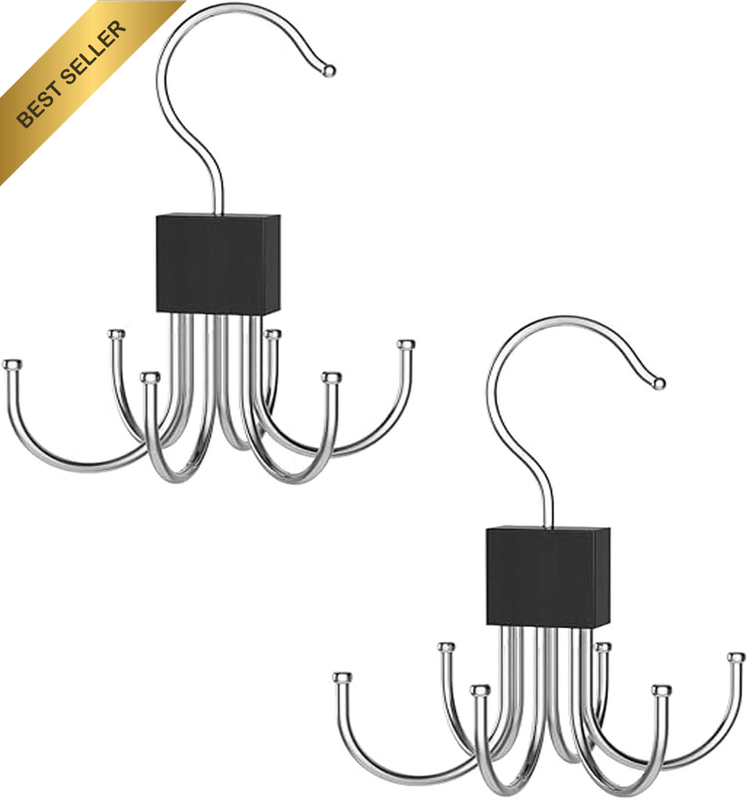 2PCS Belt Hanger, Belt Organizer for Space-Saving Storage for Belts, Scarves, Ha