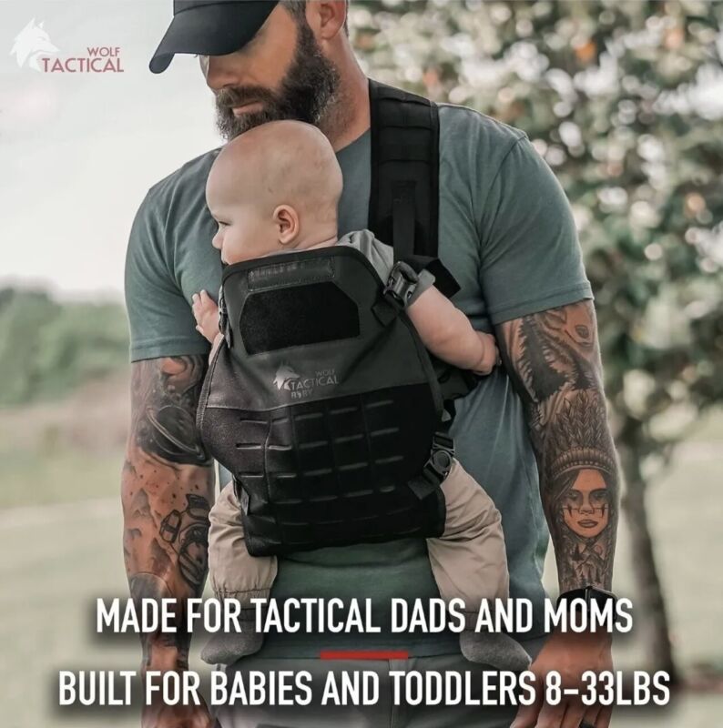 Wolf Tactical Toddler Baby Carrier For Men Dad Uncle Baby Carrier Military C14