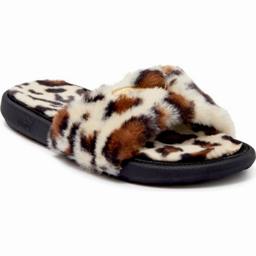 

Женские домашние тапочки Puma Cool Cat Fluffy Leopard BX, шлепанцы из искусственного меха, Multicolor, Puma Cool Cat Fluffy