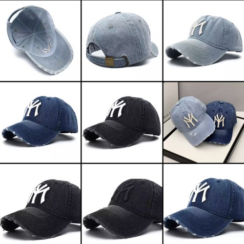 Denim Baseball Cap Hat Distressed Trucker Hats Adjustable | eBay