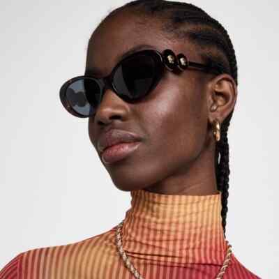 Pre-owned Versace Sunglasses Mod.4433-u Gb1/87 Authentic In Gray