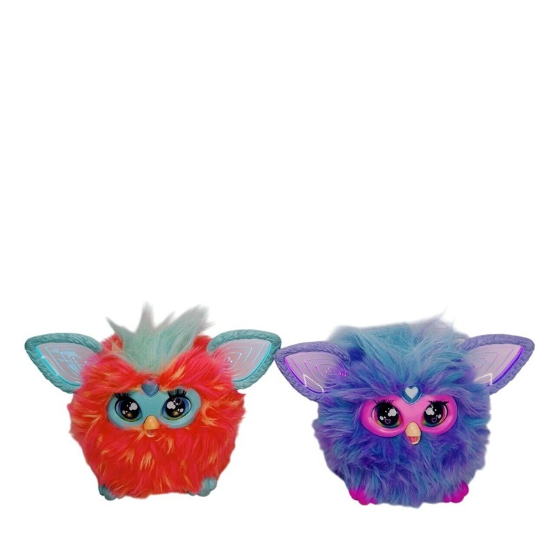 Furby Purple /Coral Plush Interactive Toy 2023 Hasbro Tested &