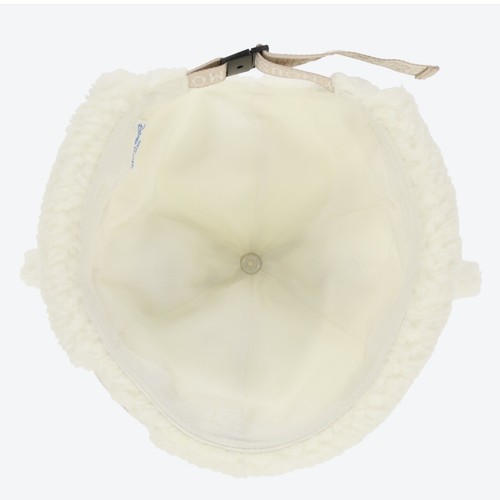 Japan Tokyo Disney Resort Cap Fluffy White Hat Ears Headband Mickey 58cm