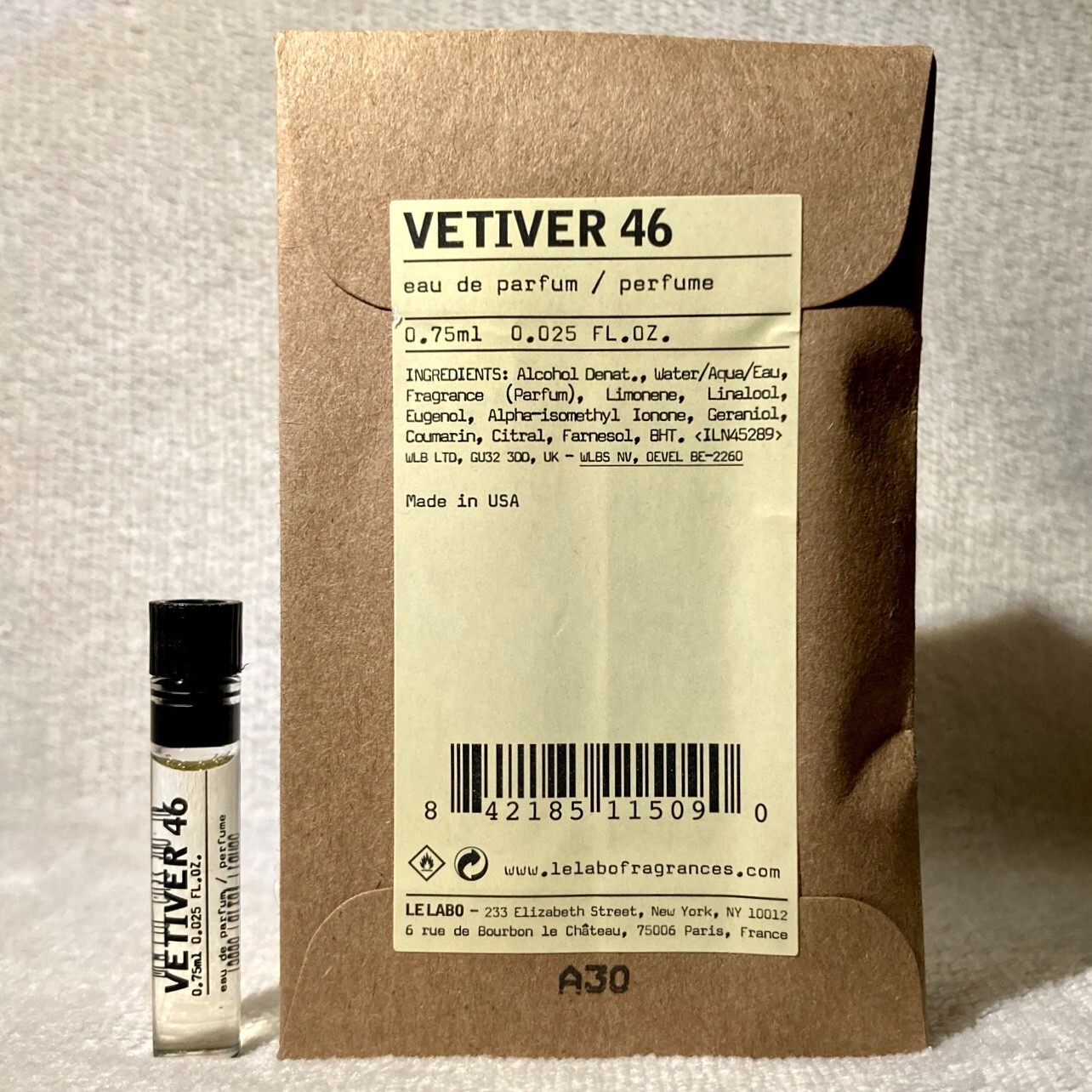 ル ラボ 香水 50ml ベチバー 46 【公式通販】