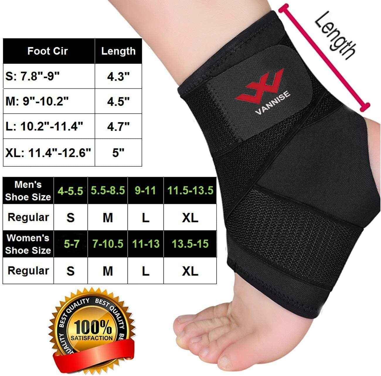 ️ Ankle Brace, 2PCS Breathable Strong Ankle Brace for Sprained Ankle