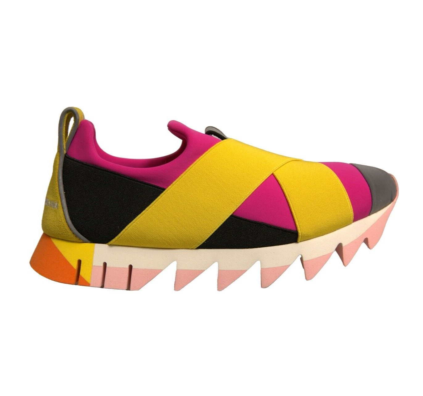 【関税＆送料込み】Dolce & Gabbana 'Aria' Multicolor Runnin DOLCE&GABBANA Aria printed suede and leather-trimmed mesh