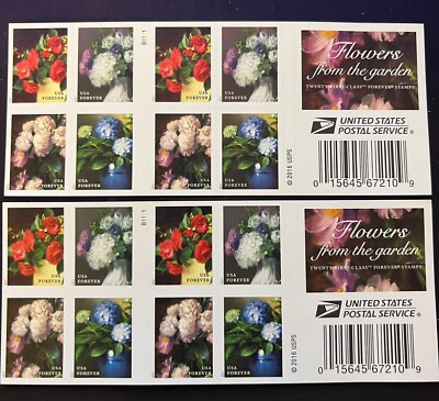 First Class ''Flower From Garden'' USPS Postage Stamps-Book Of 20 MNH