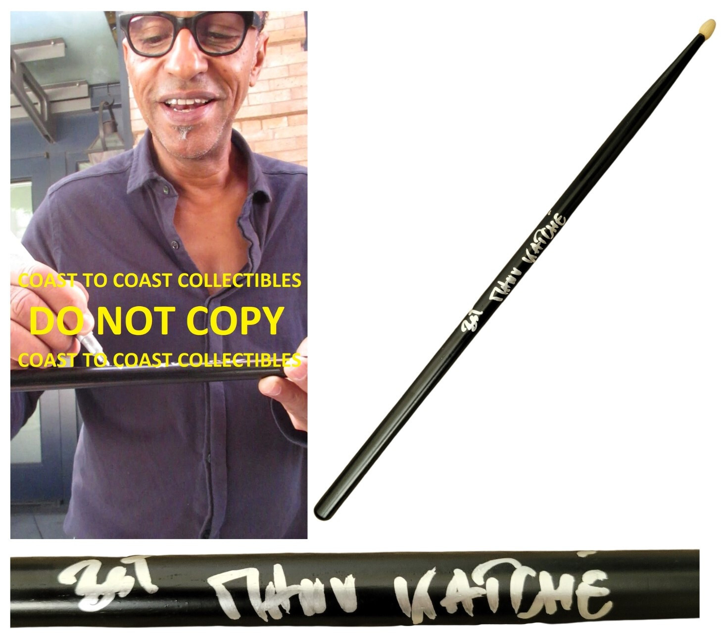 Manu Katche Signed Autographed Drumstick COA Proof Sing & Peter Gabriel Drummer. Manu Katche Signed Autographed Drumstick COA Proof Sing & Peter Gabriel Drummer.