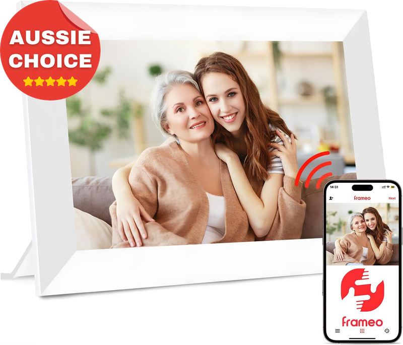 Frameo 10.1 Inch Wifi Digital Photo Frame 32GB HD Touch Screen Easy Sharing