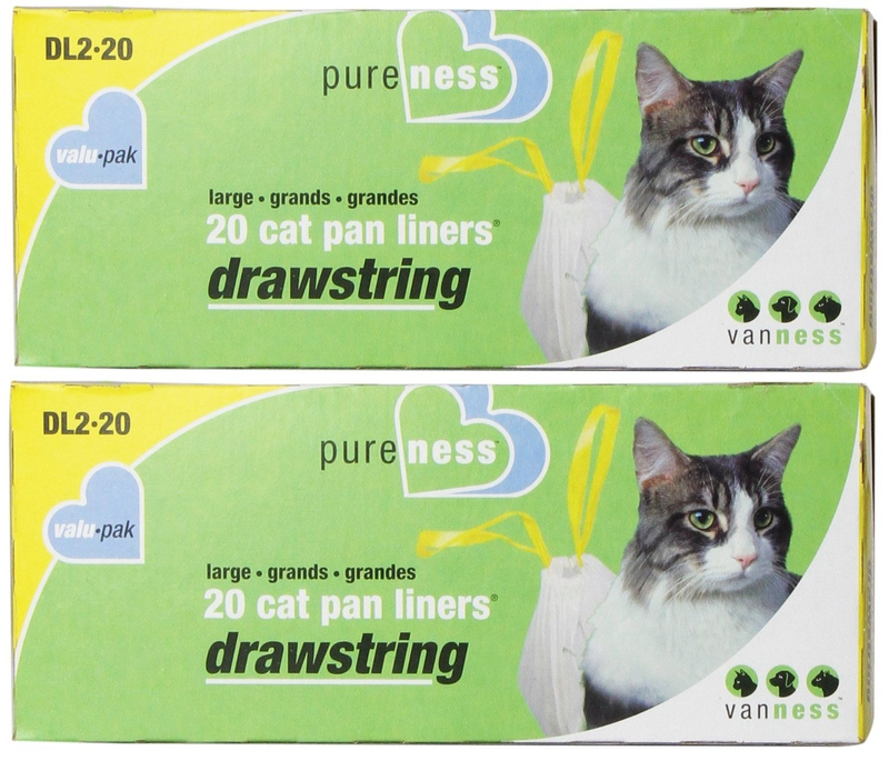 Large Drawstring Valu-Pak Cat Pan Liners, 20 Count (Pack of 
