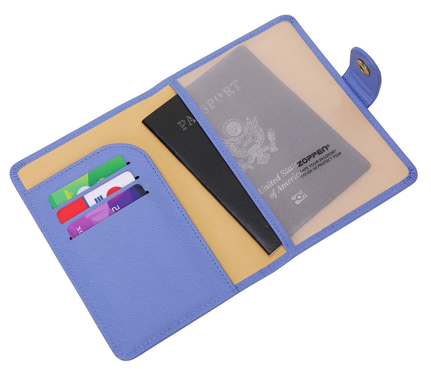 Zoppen Rfid Blocking Travel Passport Holder Cover Slim Id Card Case (#25 Teal