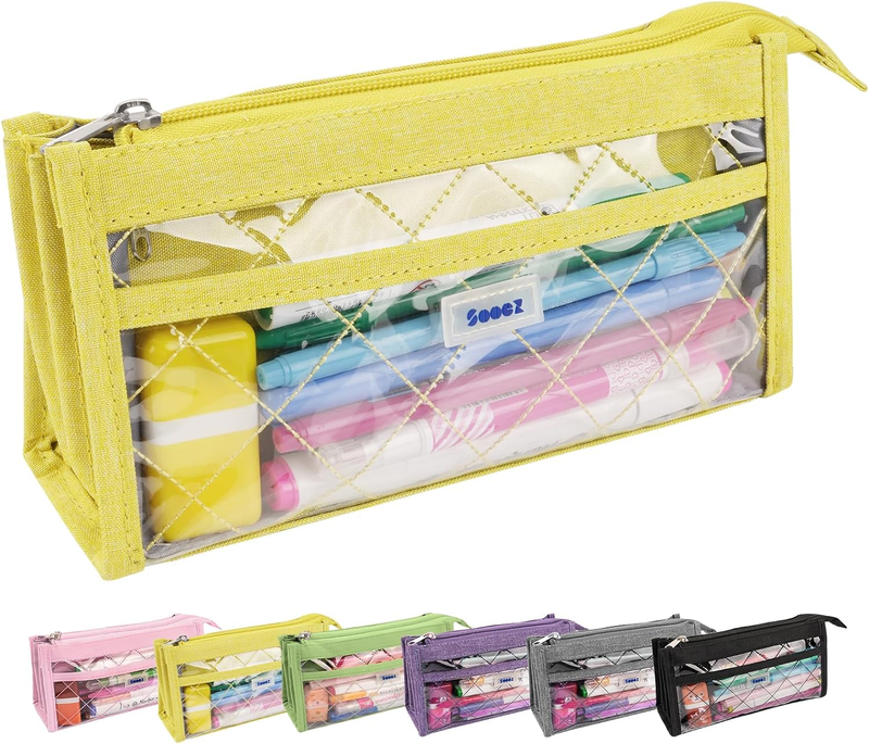 Case Pouch Bag, Big Pen Holder Bag With 7 Compartments