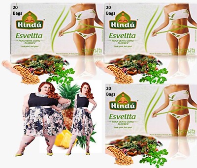 3 green tea ESVELTTA HINDU /tea svelta cleanser pineapple detox