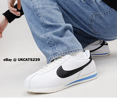 Nike Cortez '23 Shoes White Black Photo Blue DM4044-100 Men's Multi Sizes NEW