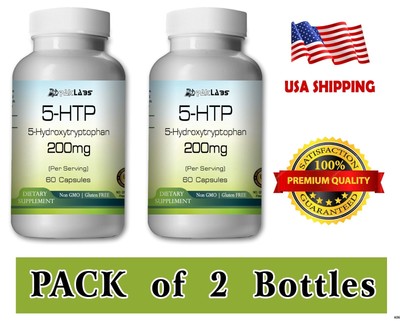5-HTP  Capsules 60 Serv Pack Of 2 Aspartame Free & B-Corp Certified