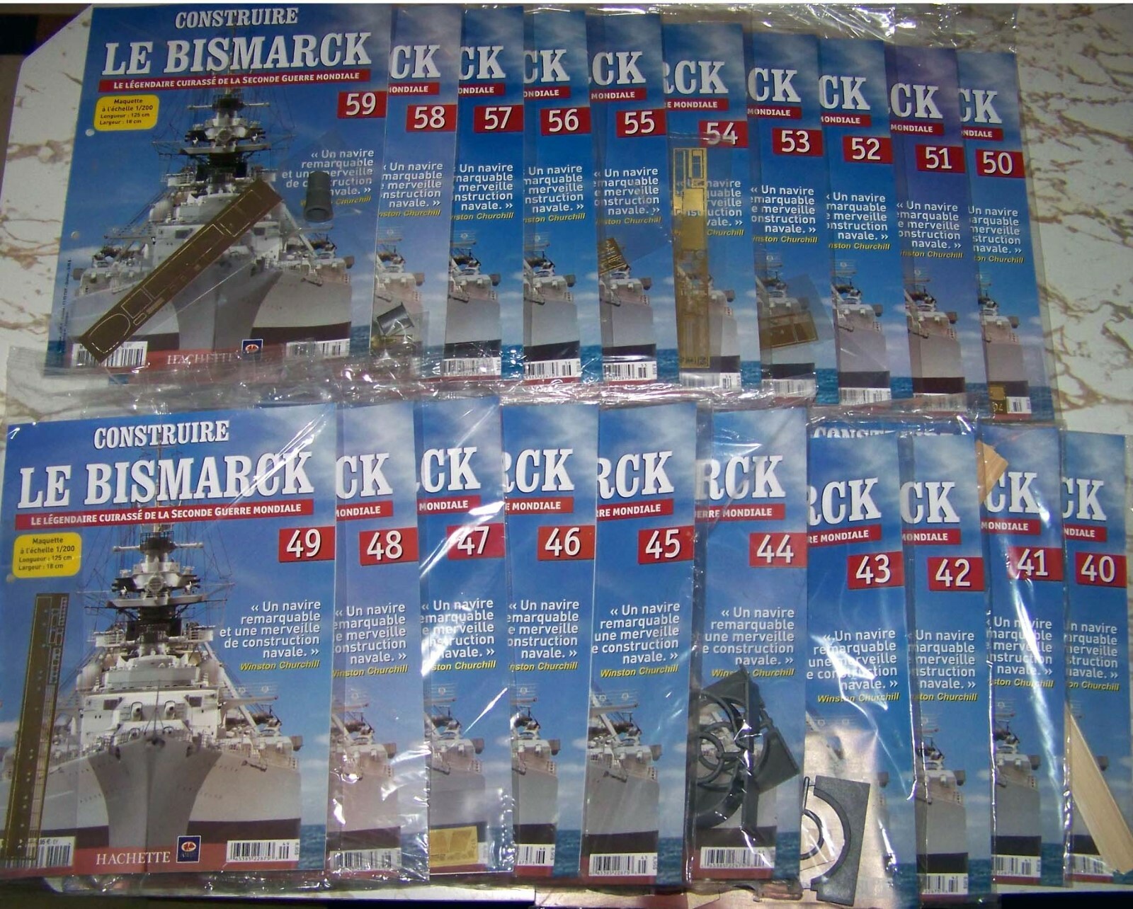 Bismarck 1:200 scale Hachette Deagostini Amati full series 1-140