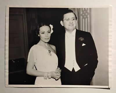 David O. Selznick Dolores Del Rio Vintage 1936 Candid 7x9 Photo