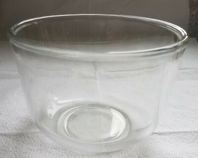 Vintage Clear Glass 6.5'' Mixing Bowl for Sunbeam Stand Mixer ~ Textured Bottom