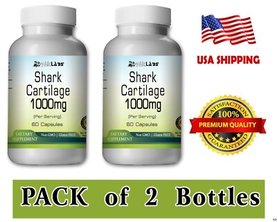 Shark Cartilage Supplement   Twin Pack of 120 Capsules for Joint Support