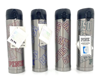 Victoria's Secret PINK Collegiate Water Bottle ''Cats'' ''Bama'' ''Gators'' ''MSU''