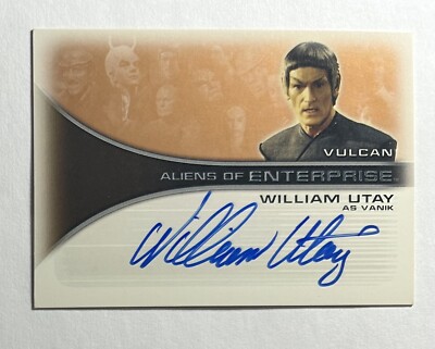 William Utay Autograph On Card Auto Enterprise Aliens 2002 Star Trek #AA10