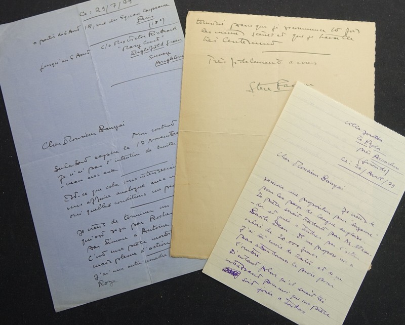 ScÃ©Nariste & Dramaturge Steve Passeur, 3 Autographes