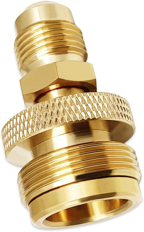 Propane Tank Adapter 3/8" Male Flare for RV Grill Stove Heater Fire Pit Brass