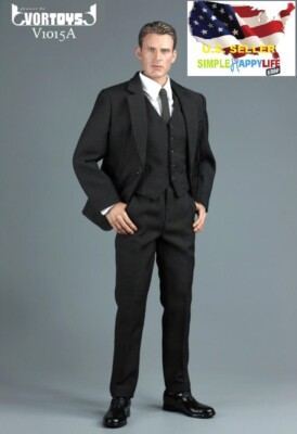 1/6 Male BLACK Business Suit Set V1015 A For 12" figure PHICEN M31 M32 M33 ❶USA❶