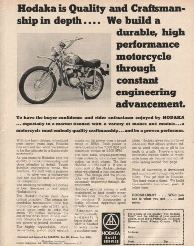 1972 Hodaka - Vintage Motorcycle Ad